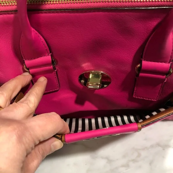 Hot Pink Kate Spade Bag w/Front Turn Lock Pocket - Picture 8 of 14